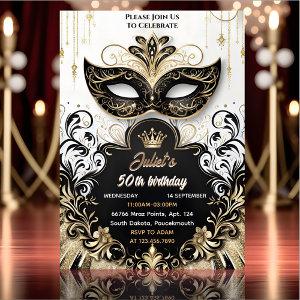 Joy Tutu Black Gold Chic Masquerade 50th Birthday