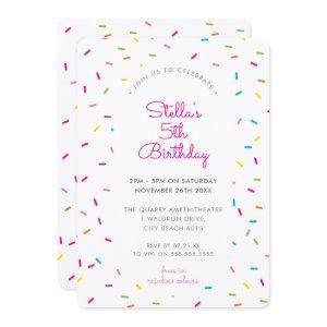 KIDS BIRTHDAY colorful bright sprinkle border
