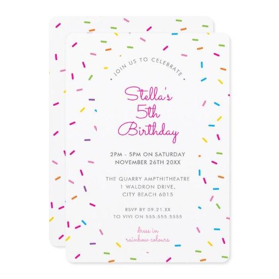 KIDS BIRTHDAY colorful bright sprinkle border