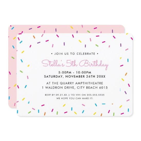 KIDS BIRTHDAY PARTY cute colorful bright sprinkles