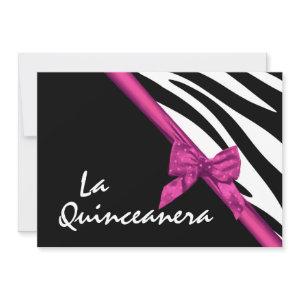 La Quinceanera Zebra and Ribbon Pink