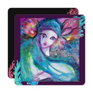 LADY BLUE MASK Elegant Masquerade Party,Teal Black