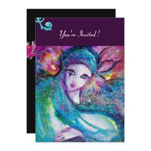LADY BLUE MASK Masquerade Party,Pink Teal Black