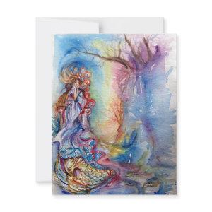 LADY OF LAKE 1, vibrant bright blue pink Announcement