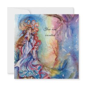 LADY OF LAKE 1, vibrant bright blue pink