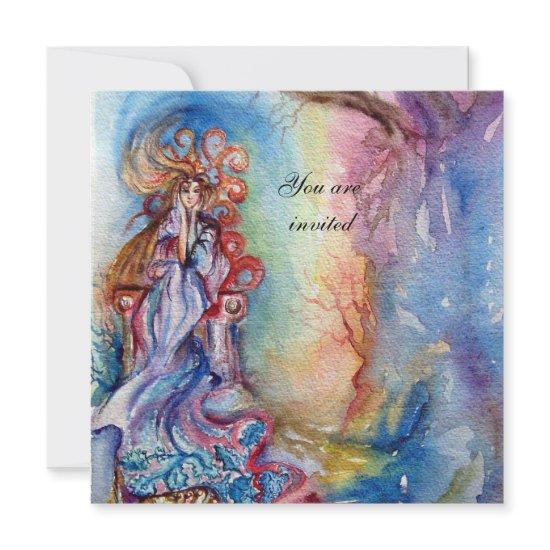 LADY OF LAKE 1, vibrant bright blue pink