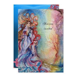 LADY OF LAKE , vibrant  blue pink gem blue