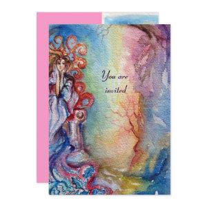 LADY OF LAKE , vibrant bright blue pink
