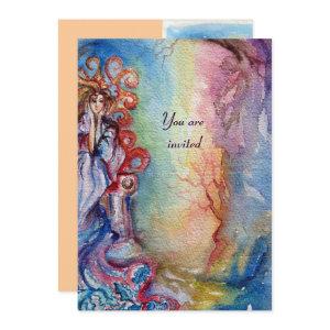 LADY OF LAKE , vibrant bright blue pink