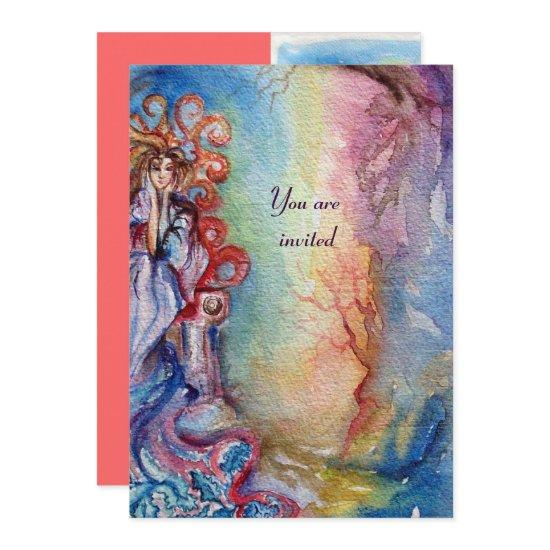 LADY OF LAKE , vibrant bright blue pink