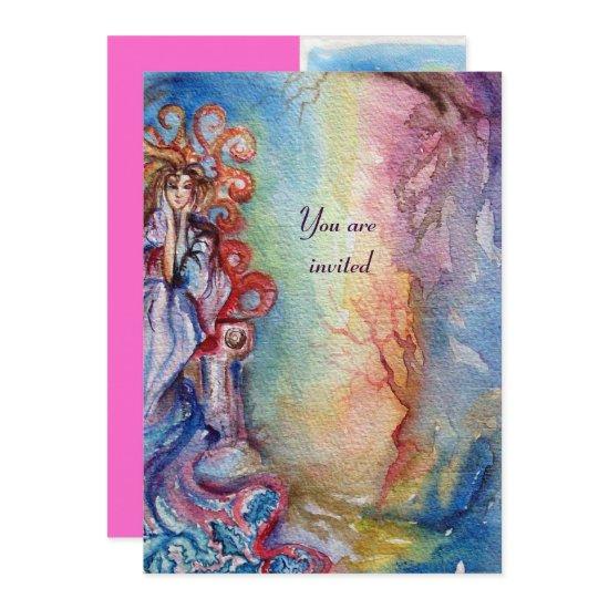 LADY OF LAKE , vibrant bright blue pink