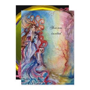 LADY OF LAKE vibrant bright blue yellow purple