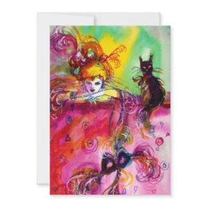 LADY WITH BLACK CAT /Mardi Gras  Masquerade Party
