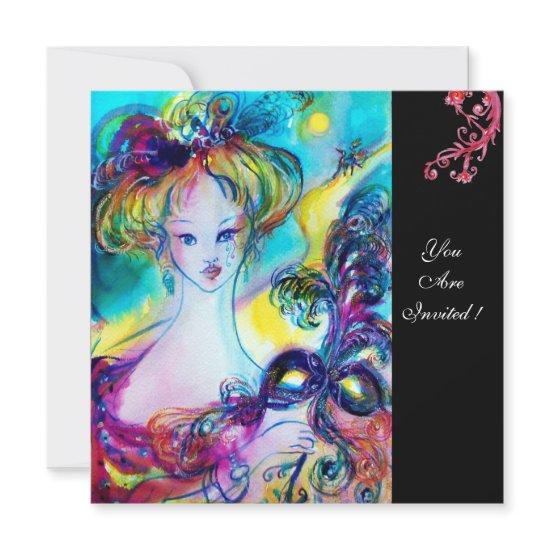 LADY WITH MASK / Venetian Masquerade Ball,black