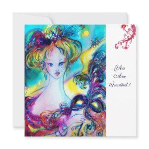 LADY WITH MASK / Venetian Masquerade Ball,white