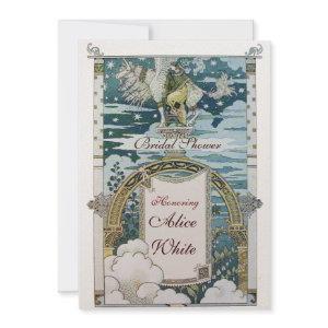 LADY WITH UNICORN BRIDAL SHOWER PARTY GOLD