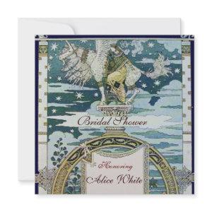 LADY WITH UNICORN BRIDAL SHOWER PARTY Ice White