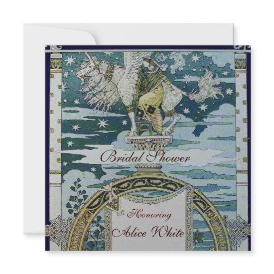 LADY WITH UNICORN BRIDAL SHOWER PARTY Silver