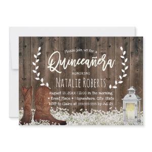 Lantern Rustic Floral Cowgirl Barn Quinceanera 15