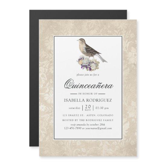 Lavender and Ivory Vintage Quinceañera Magnetic