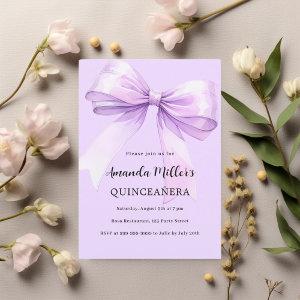 Lavender bow elegant Quinceanera