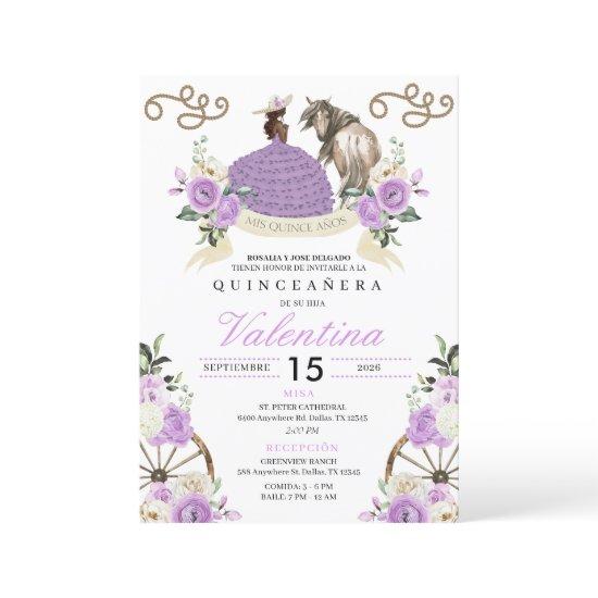 Lavender Cowgirl Western Mariachi Quinceañera