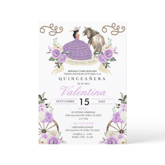 Lavender Cowgirl Western Quinceañera