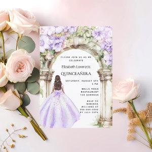 Lavender florals arch dress Quinceanera