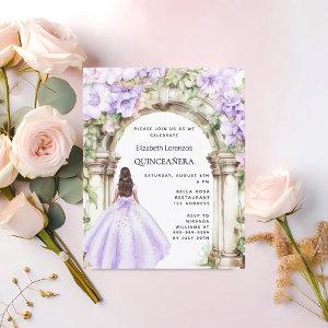 Lavender florals dress arch Quinceanera