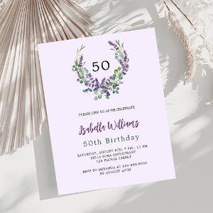 Lavender florals lilac budget birthday