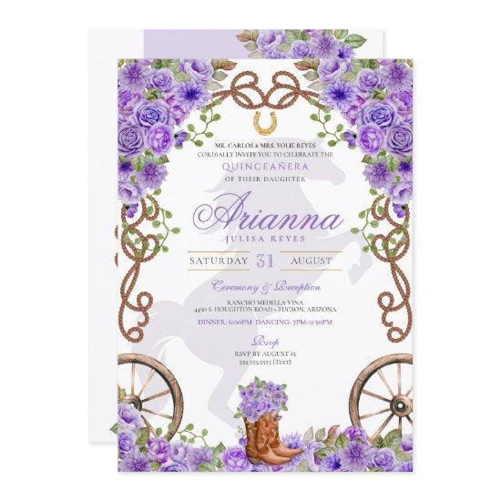 Lavender Light Purple Western Charro Quinceañera