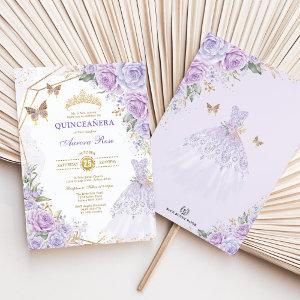Lavender Lilac Roses Quinceañera Princess Birthday