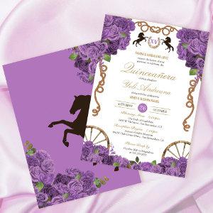 Lavender Lilac Roses Western Charra Quinceañera