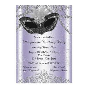 Lavender Pearl Glitter Purple Masquerade Party