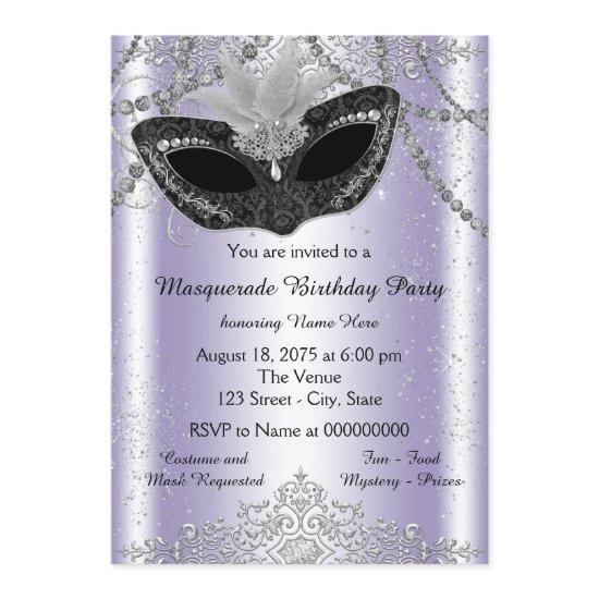 Lavender Pearl Glitter Purple Masquerade Party