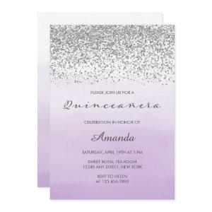 Lavender Purple and Silver Sweet 15 Quinceañera