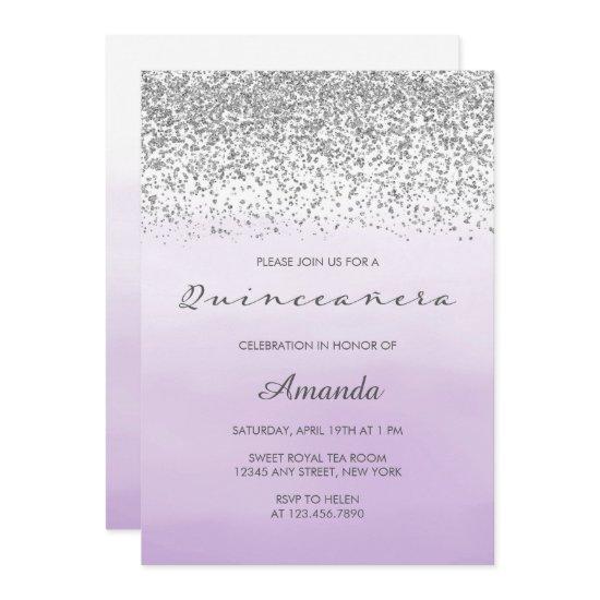 Lavender Purple and Silver Sweet 15 Quinceañera