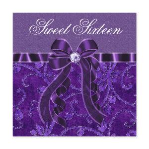Lavender Purple Glitter Sweet Sixteen Birthday