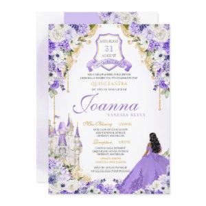 Lavender Purple & Gold Royal Princess Quinceanera