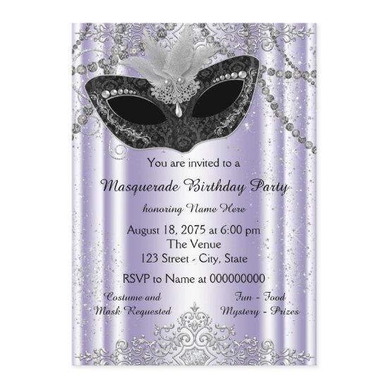 Lavender Purple Masquerade Party