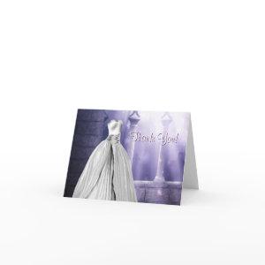 Lavender Purple Quinceanera Thank You Cards