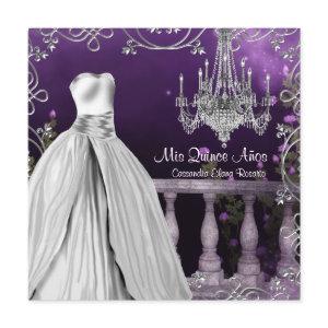 Lavender Purple Roses Chandelier Quinceanera