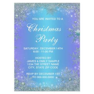 Lavender Purple Teal Blue Snowflake Christmas