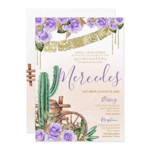 Lavender Rose Western Cactus Charro Quinceanera