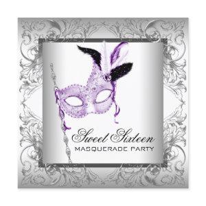 Lavender Silver Sweet 16 Masquerade Party