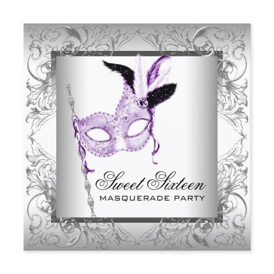 Lavender Silver Sweet 16 Masquerade Party