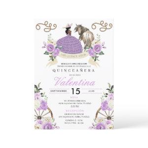 Lavender Western Ranch Cowgirl Quinceañera