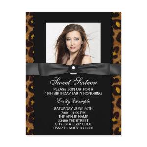 Leopard Photo Sweet 16 Birthday Party