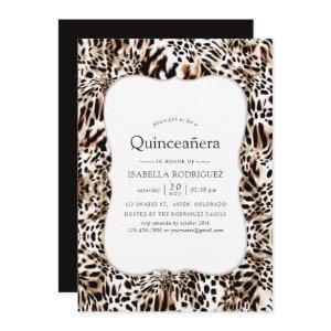 Leopard Skin Pattern Quinceanera
