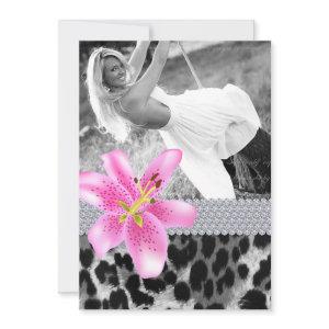 Leopard Sweet 16 Birthday Party Pink Lily Flower
